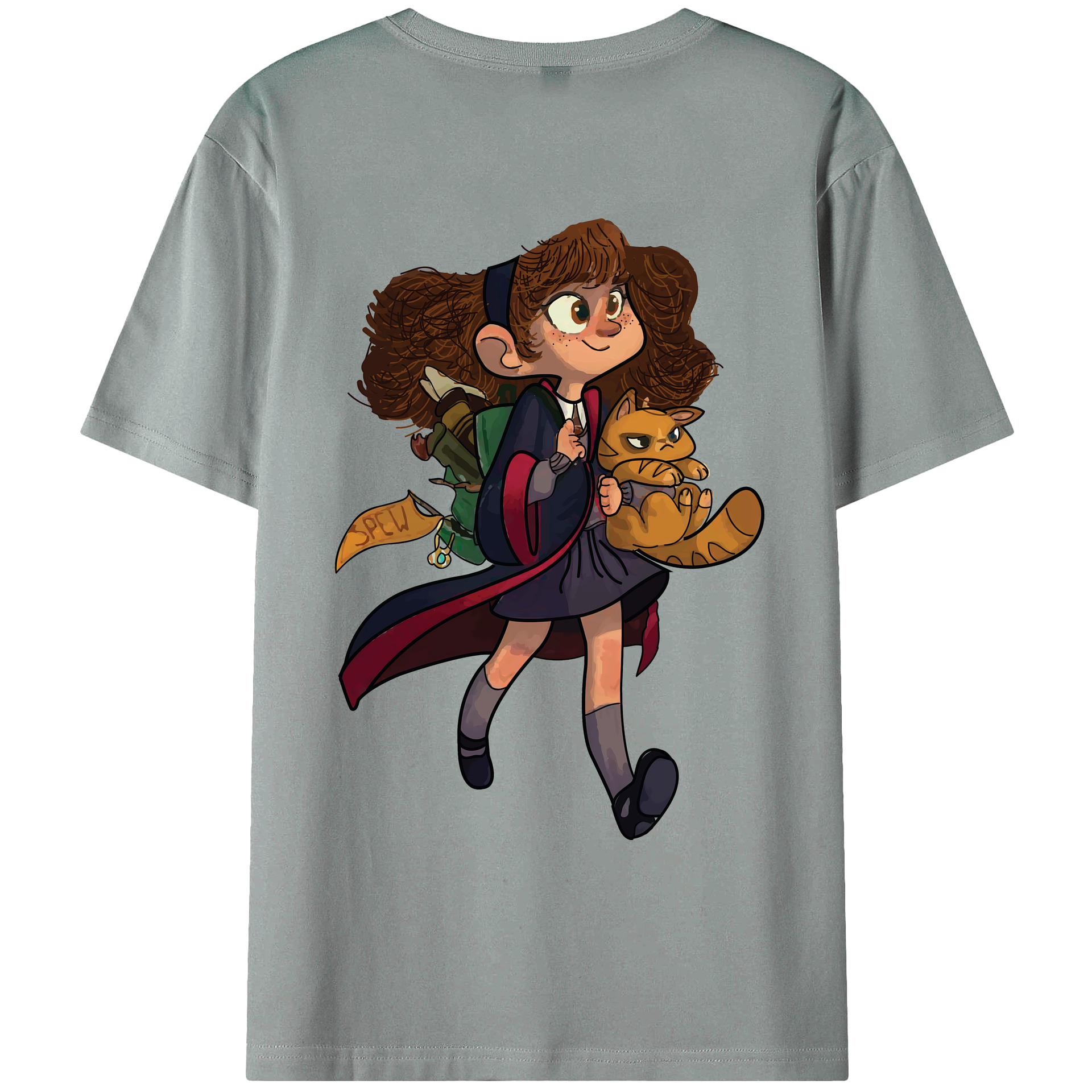 （画像用） Harry Potter ハリー・ポッターシリーズ 綿100％ メンズ半袖Tシャツ（バックプリント） 通気性